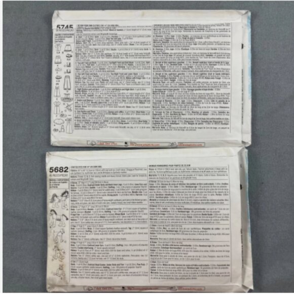 2 Sewing Patterns 14" Dizzie Doll Pets & Clothes Y2K Simplicity 5745+5682 Reiss - Picture 2 of 2